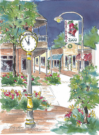143 - Town Clock 2000 Christmas Card
