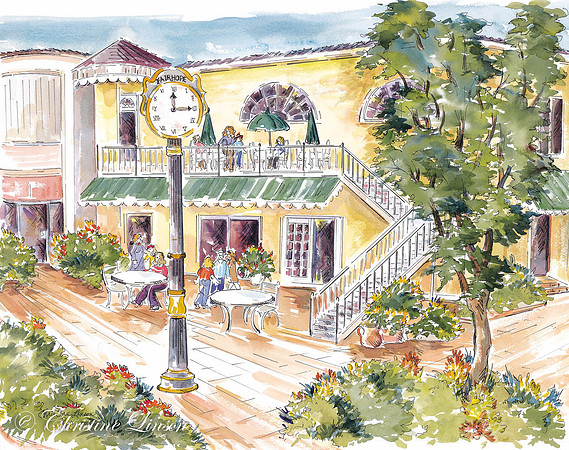 137 - Town Clock and Yellow Bldg Corner